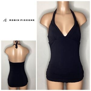 New. Robin Piccone black one piece swimsuit. Medium. Retails $179